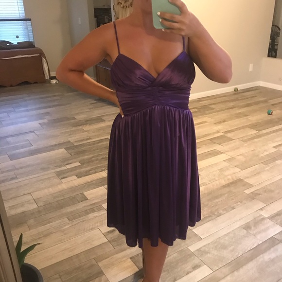 Purple Semi Formal Silk Dress - Picture 5 of 9